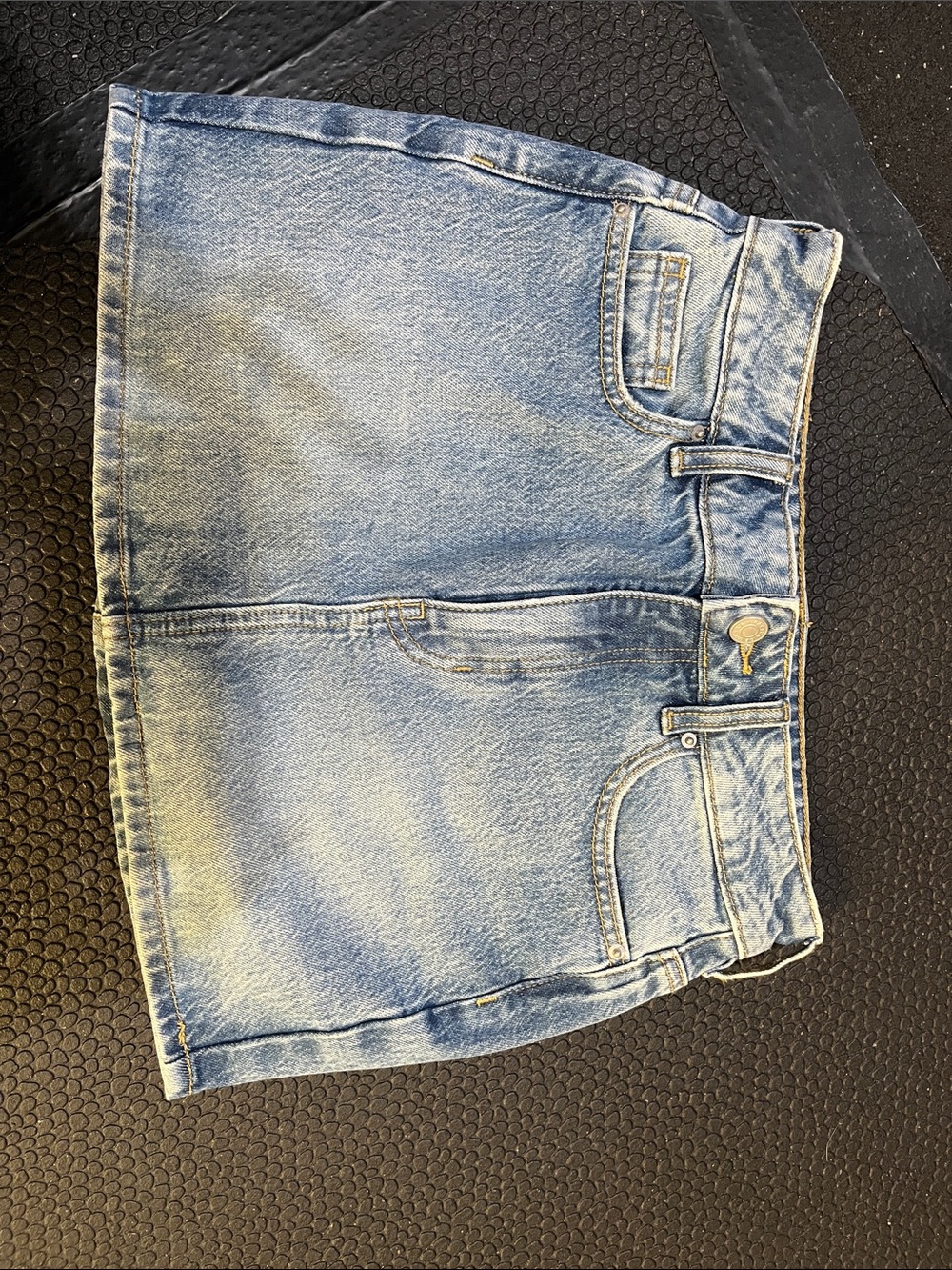 PacSun Washed Blue Denim Mini Skirt